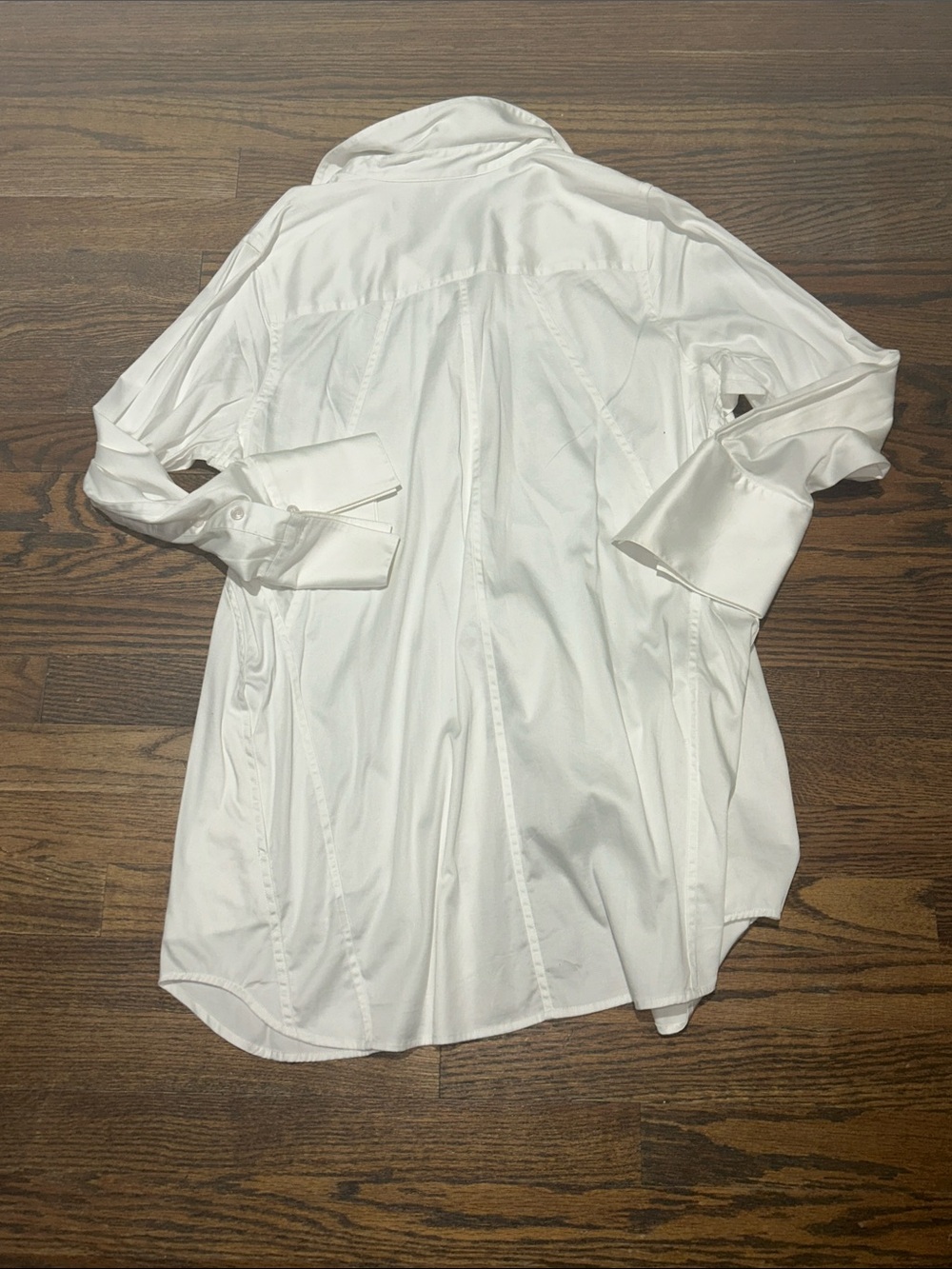 Soft Surroundings White Long-Sleeve Button Front Shirt - Picture 8 of 9